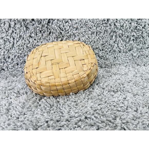 Wicker Basket Small Home Decor Any Room Farmhouse Style 3inX4inX6in Brown - Picture 3 of 12